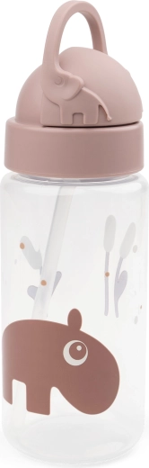 Done by Deer sticlă cu pai Ozzo roz 350 ml