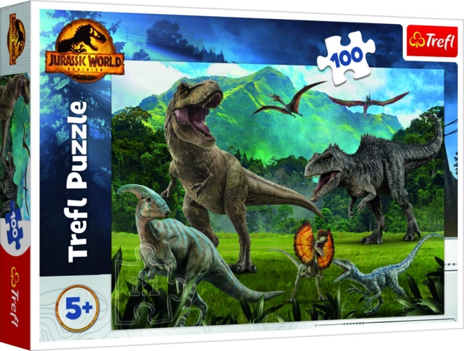Puzzle Trefl 100 piese Jurassic World – aventură cu dinozauri