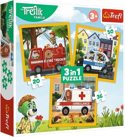 Puzzle pentru copii 3 în 1 Zâmbete vesele