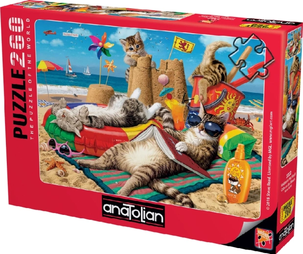 Puzzle Anatolian Pisici pe plajă, 260 de piese