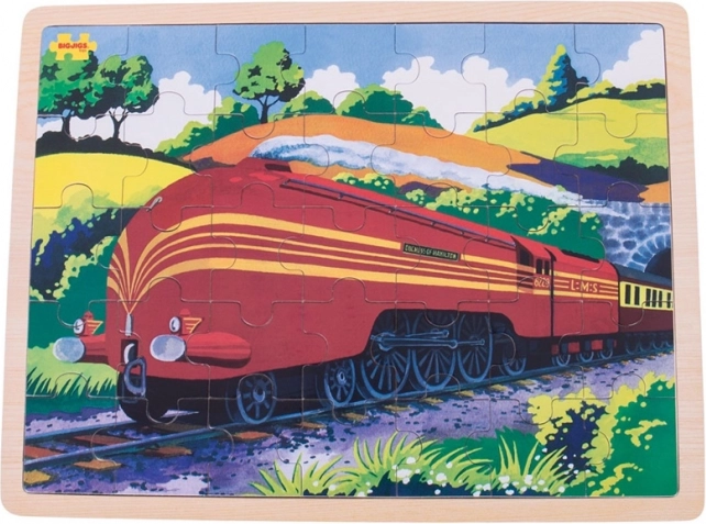 Puzzle din lemn tren istoric Ducesa de Hamilton 35 piese