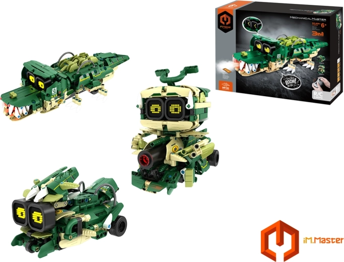 Set de construcție iM.Master crocodil robot 3-în-1 RC cu telecomandă