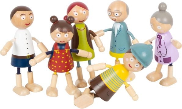 figurine din lemn familie de la Small Foot