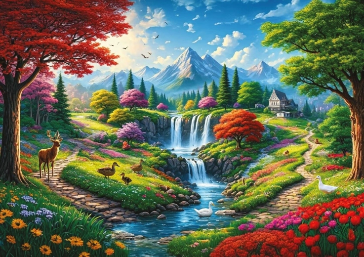 Puzzle La poalele munților 500 piese ART PUZZLE