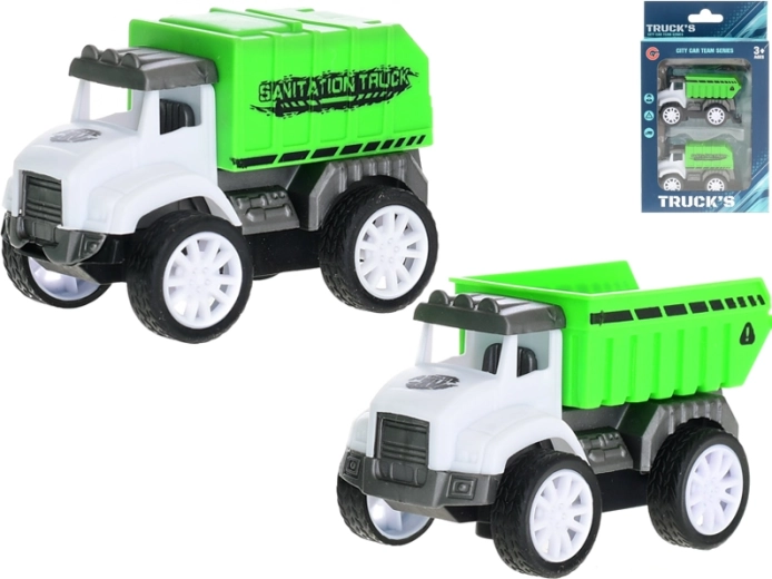 Set de mașinuțe de curățenie 7,5 cm cu mecanism pull-back, 2 buc.