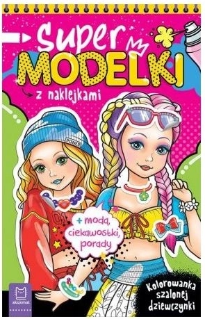 Supermodele – cărți de colorat de modă cu autocolante sclipitoare