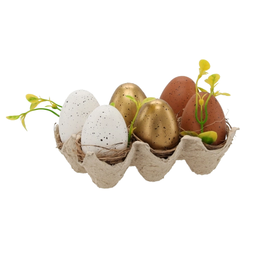 Set de ouă de Paște în culori pastel 6 cm – 6 bucăți