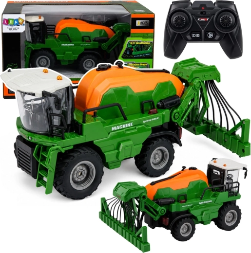 Combină agricolă RC cu telecomandă și pulverizator 1:24