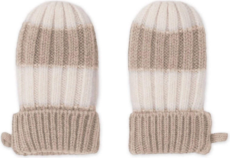 Mănuși merino Lodger Stripe bej 0–12 luni