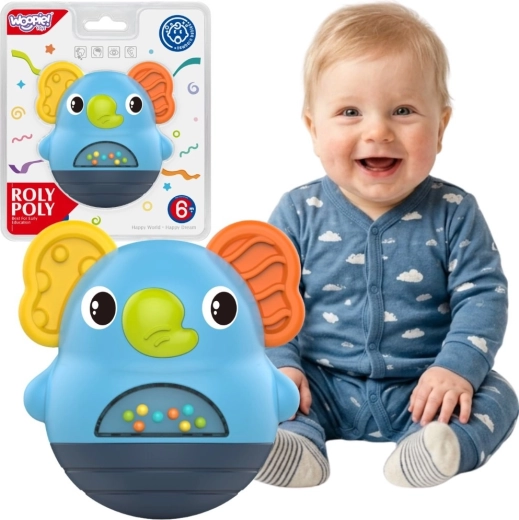 Woopie Baby zornăitoare interactivă senzorială elefant 6 luni+