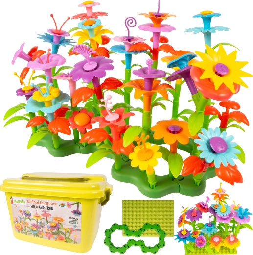 Set de construit flori DIY, 135 piese