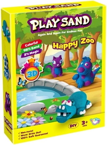 Nisip kinetic 3D senzorial – animăluțe, set pentru joacă creativă