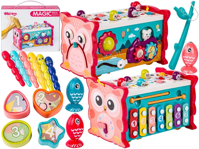 Jucărie educativă interactivă 8 în 1 cu xilofon și ceas - 1 bucată