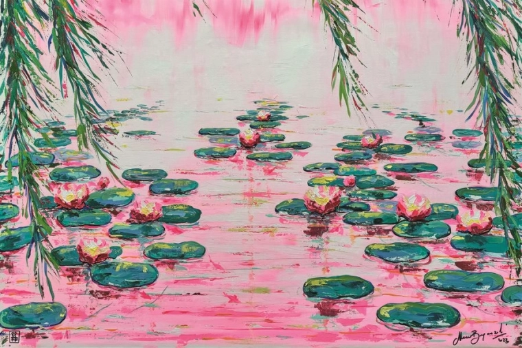 Puzzle Ravensburger Lac cu nuferi 4000 piese