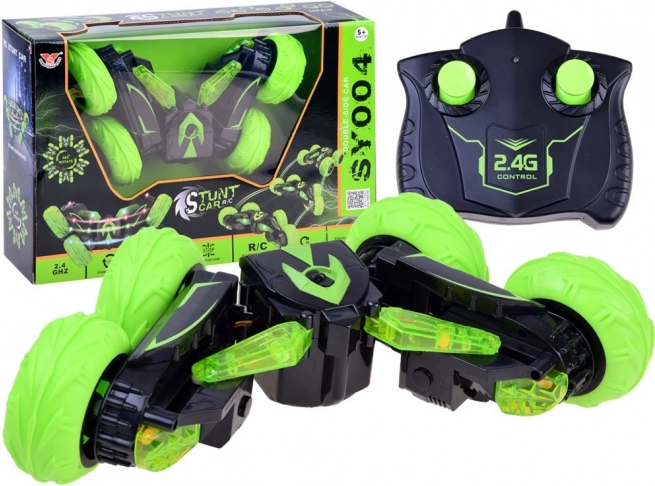 Mașină de cascadorii cu telecomandă 2,4 GHz – verde – Verde