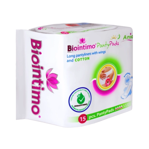 Absorbante intime zilnice Biointimo Anion pentru femei, cu aripioare