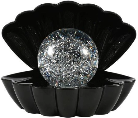 Lampă decorativă Scoică cu bilă sclipitoare, alimentare USB și pe baterii