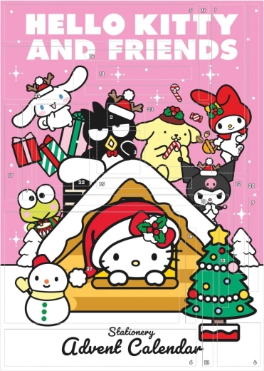 Hello Kitty și prietenii – calendar advent cu articole de papetărie