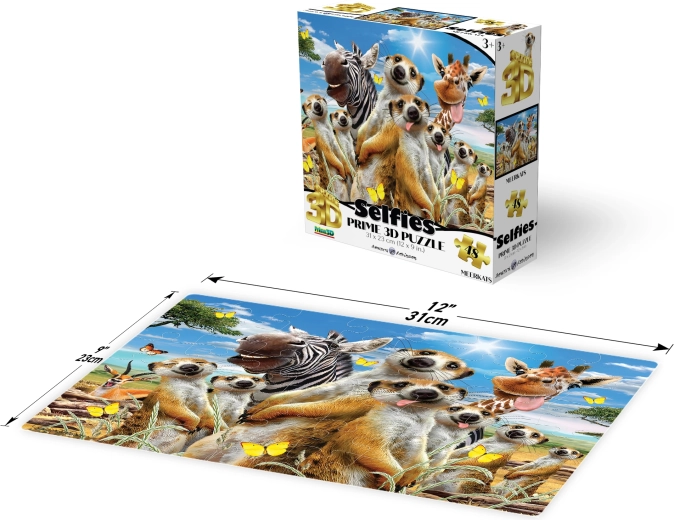 Puzzle 3D Selfie suricate 48 piese