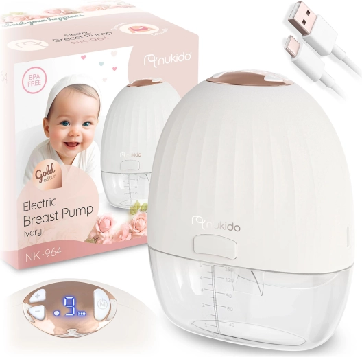 Pompă electrică pentru sân NUKIDO cu trei faze, fără fir, afișaj LED