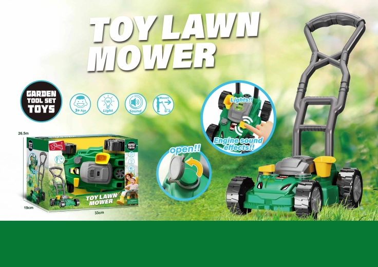 Mașină de tuns iarba pentru copii cu efecte luminoase și sonore