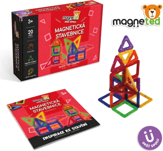 Set de construcție magnetic Magneted, 20 de piese