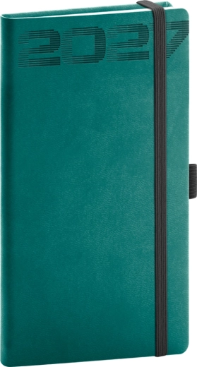 Notique agendă de buzunar Aprint Top 2027 petrol 9 × 15,5 cm