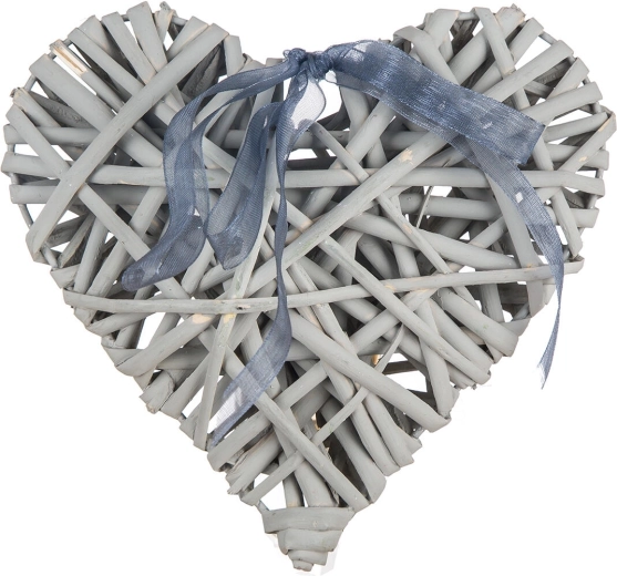 Inimă decorativă 15 × 15 cm gri