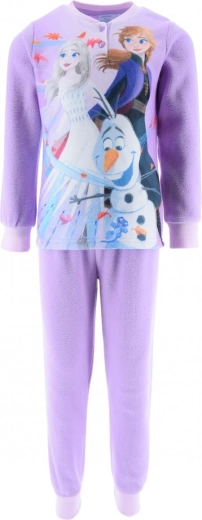 Pijama pentru copii din fleece Disney Frozen, în cutie cadou, violet închis