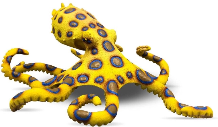 Bullyland figurină caracatiță cu inele albastre