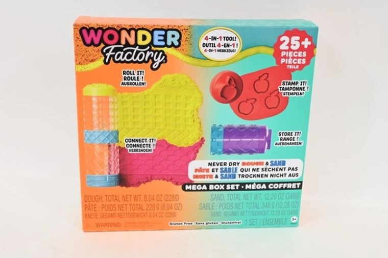 MGA Wonder Factory plastilină Never Dry și nisip kinetic – set