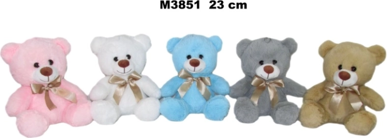 Ursuleț de pluș 23 cm cu fundiță