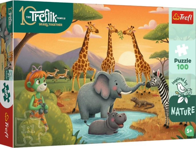 Puzzle 100 piese – gașca veselă FAMILIA TREFLIK – TREFL