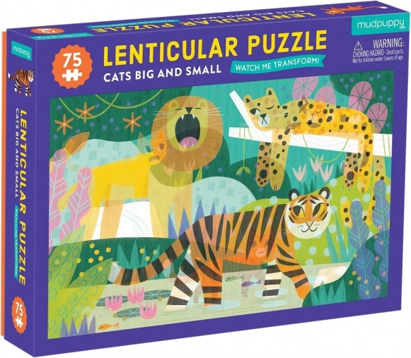 Puzzle lenticular pisici mici și mari
