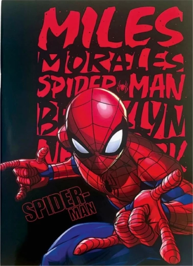Caiet școlar cu linii Spider-Man B5 negru – 40 de pagini