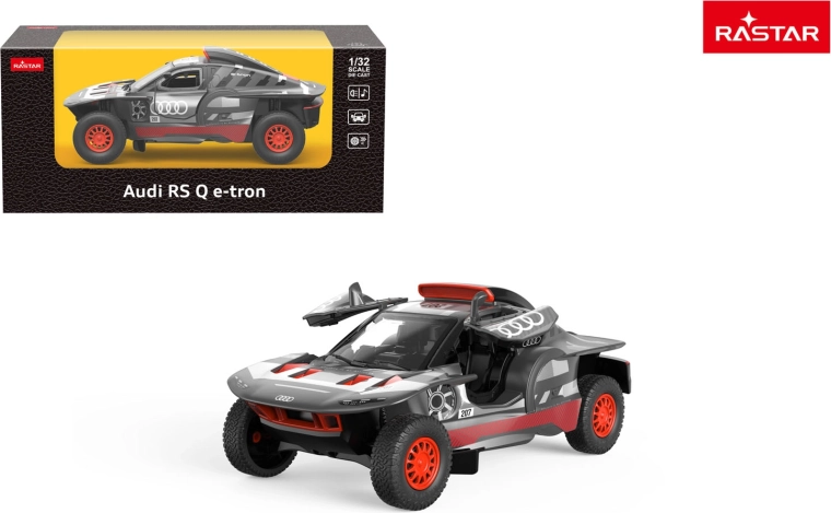 Mașină metalică Rastar Audi RS Q e-tron 1:32 gri - 1 bucată