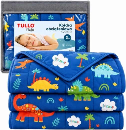 Pătură senzorială cu greutate Tullo 4 kg albastră - 1 bucată