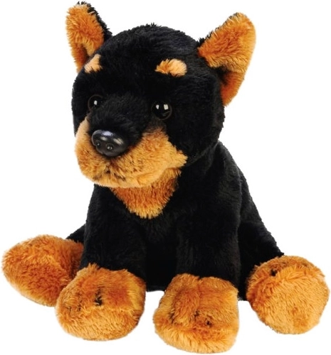 Câine doberman din pluș