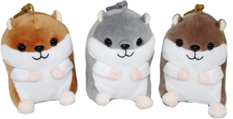 Breloc din pluș hamster 12 cm