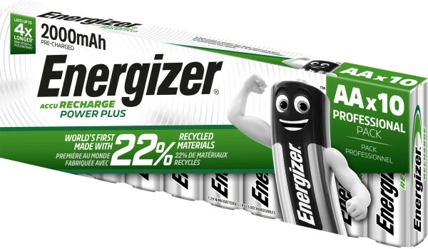 Baterii reîncărcabile AA 2000 mAh Energizer Power Plus, 10 buc