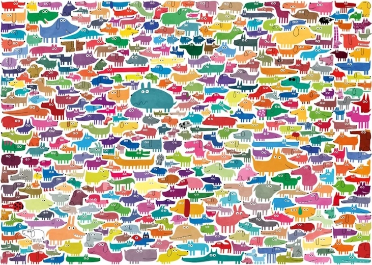 Ravensburger Puzzle 387 câini și 1 pisică XXL 300 de piese