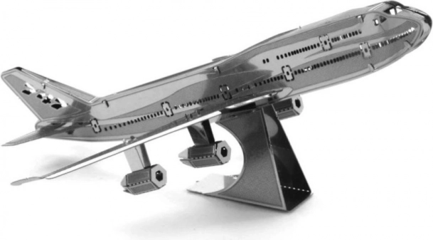 METAL EARTH puzzle 3D Avion de pasageri Boeing 747