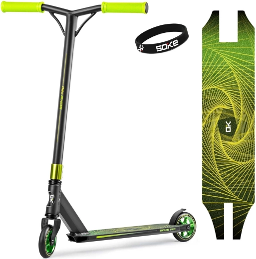 Trotinetă freestyle Soke Pro galben-verde