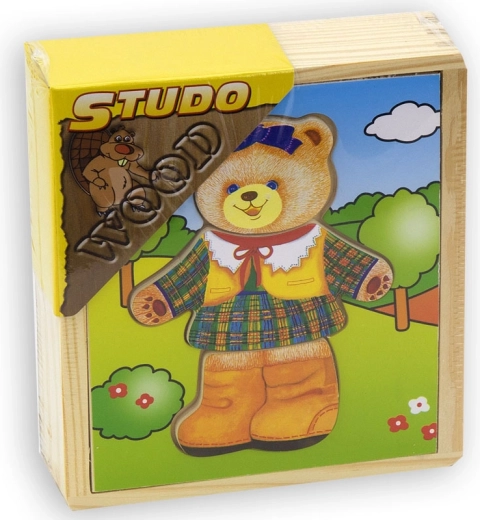 Șifonier - domnișoara ursuleț din lemn