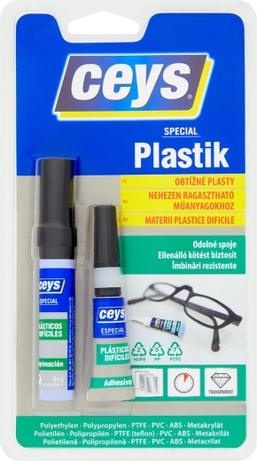 Adeziv pentru materiale plastice dificil de lipit 3 g + 2 ml / 4 ml CEYS