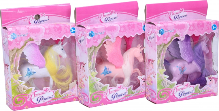 Unicorn cu coamă colorată 12 cm