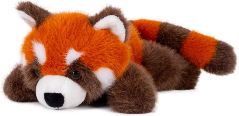 Panda roșie de pluș culcată 17 × 37 cm