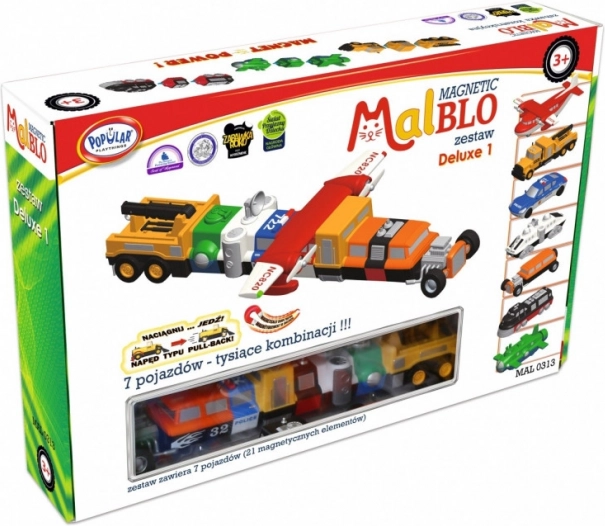 MalBlo Magnetic Deluxe – seturi de construcție magnetice pentru vehicule