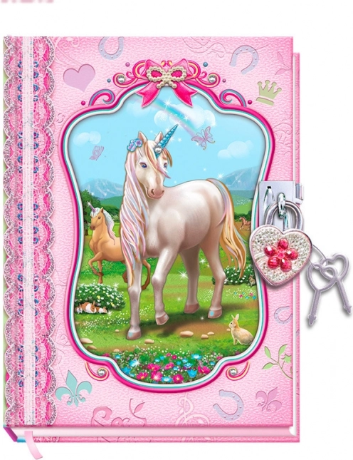 Jurnal cu lacăt unicorn