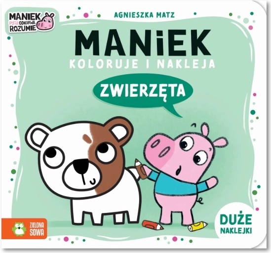 Maniek colorează și lipește animăluțe